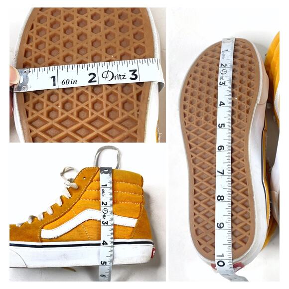 Orange Suede High Top Old School Vans Sz 8.5 - Picture 8 of 9